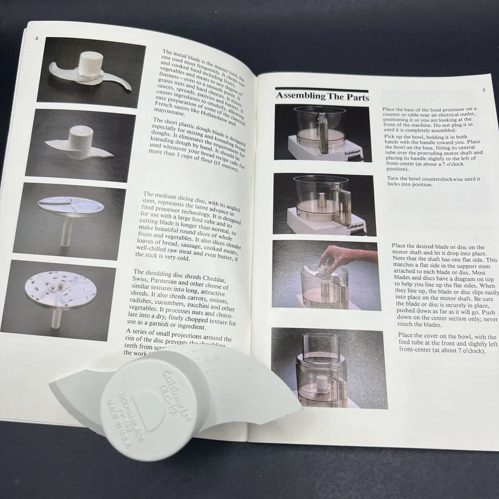 Cuisinart Food Processor DLC-10 - Dough Blade Original Part FP-749 W/ Booklet
